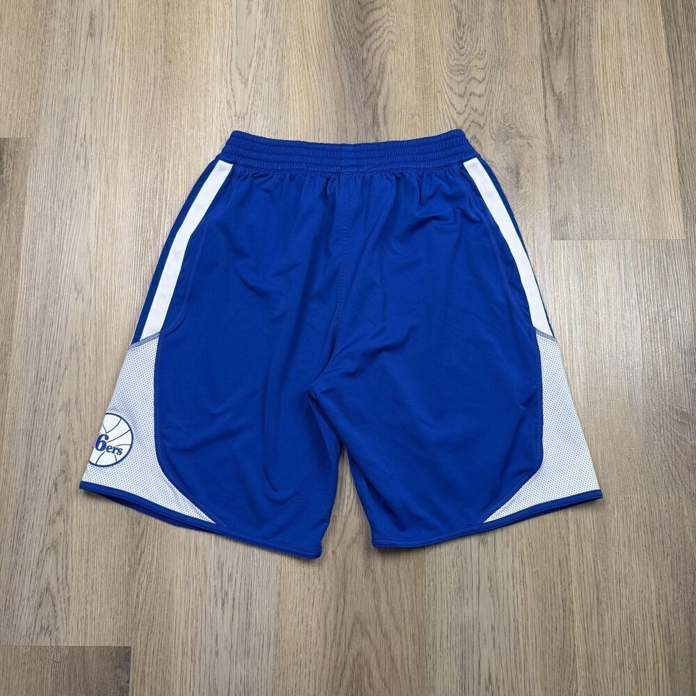 Philadelphia 76ers Shorts Mens Large Blue NBA Basketball Adidas Mesh Game - Picture 5 of 8
